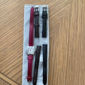 Diamond face, interchangeable band Michele watch